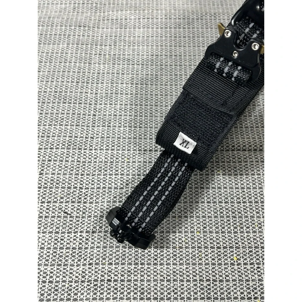 Profavo XL Tactical AirTag Dog Collar Black 2 Hook/Loop Rubber Patches